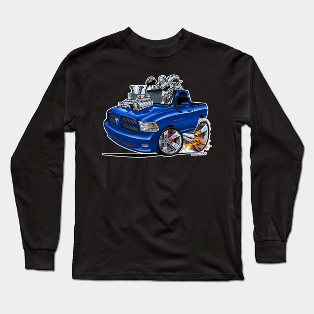 Dodge Ram Truck blue Long Sleeve T-Shirt by vincecrain